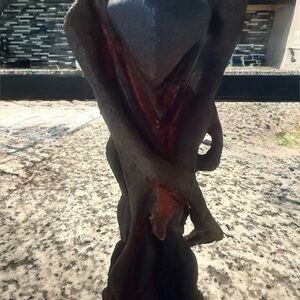 Abstract Sculpture of a mother’s heart with Red Accents